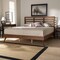 Baxton Studio Shiro Mid-Century Modern Ash Walnut Finished Wood King Size Platform Bed 182-11107-9409-Zoro - alternate 2